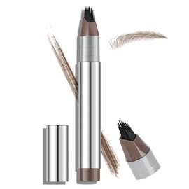 LiangNiShi Eyebrow Pencil, Ultra Fine Micro Brush, Waterproof, Sweatproof, Self-Eyebrow Style, Real Hair Flow, Liquid Eyebrow Tint, Correction Possible, Even Mask Won't Fall Off (02# Brown)
