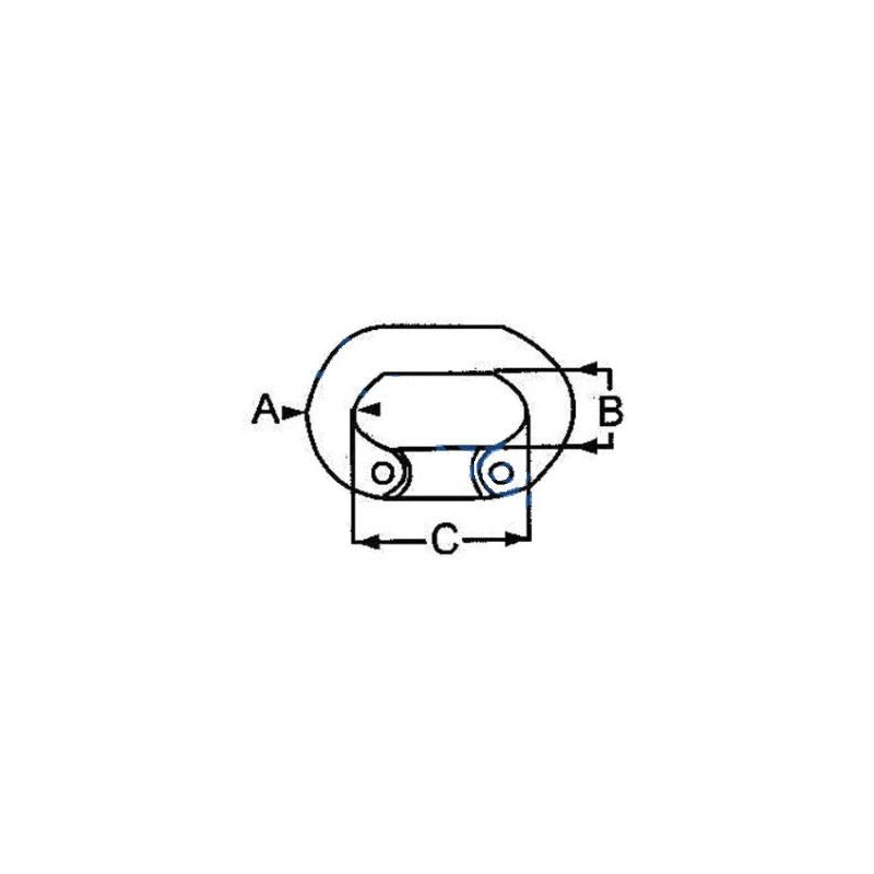 MarineNow Stainless Steel 316 C-Link Split Connecting Anchor Chain Link