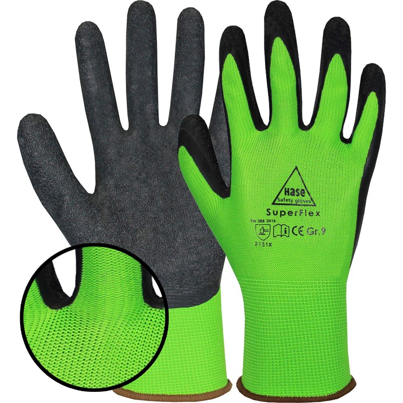 10 Pairs of Hare Superflex Assembly Gloves Work Gloves with