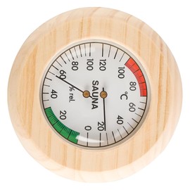 Laroal Round Sauna Thermometer Hygrometer 2 in 1 Sauna Thermometer and Hygrometer for Measuring Temperature and Humidity Sauna Accessories
