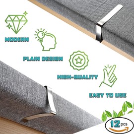 Tablecloth Clips, Pack of 12 Table Clips for Thick Tables Large 8 x 7 cm Stainless Steel Tablecloth Holder Tablecloth Outdoor Tablecloth Holder for Outdoor Party, for Desktop Thickness 2.5-6.5 cm /