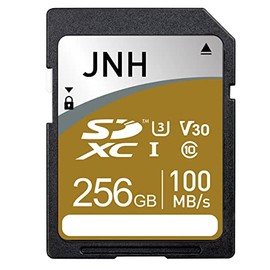 SD Card, SDXC Card, 256 GB, JNH UHS-I Ultra High Speed 100MB/s Class 10, U3, V30, 4K Ultra HD Compatible