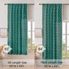 TIVNICO Teal Boho Linen Blend Curtains for Kitchen 2 Panels,Room