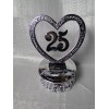 Bush New Elegant Bush Silver plated Decored Heart 25th Anniversary