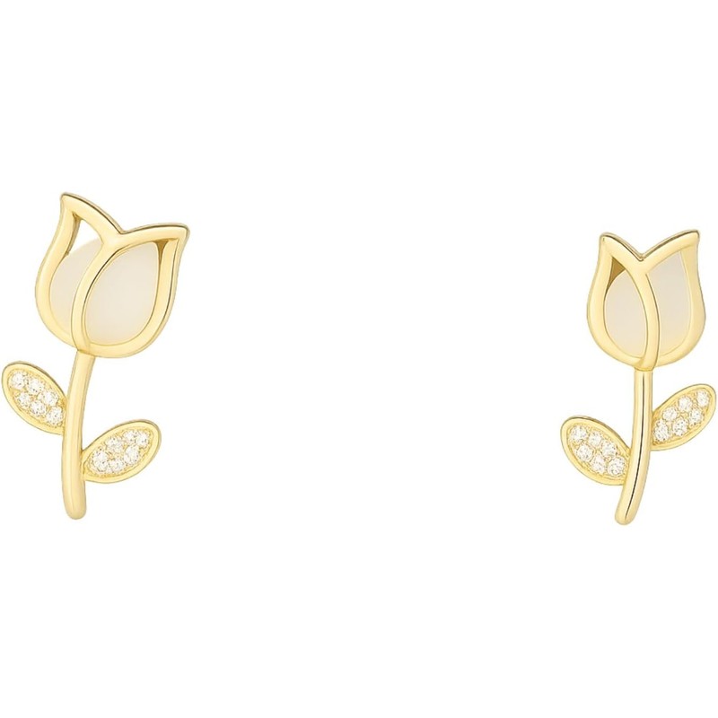 Juego de 3 Piezas de Tulipán para Mujer: Collar con