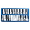 Genius Tools 22 Piece 1/2" Dr. SAE Deep Hand Socket