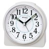 Seiko Clock PYXIS NR451W Alarm Clock, Analog White Pearl, 3.5