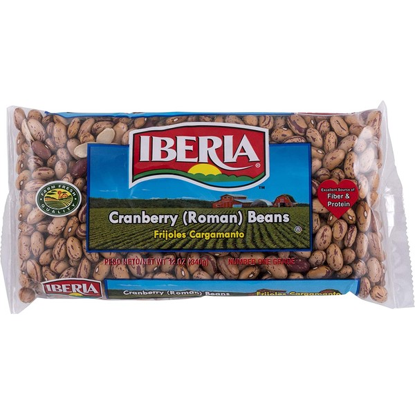 Iberia Beans, Roman Cranberry, 12 Ounce