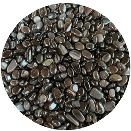 Wholesale Natural Semi Tumbled Black Obsidian Gemstone Chips, Crushed Mini Crystals, Undrilled Crystal Chips (Black Obsidian, 0.5 Pound)