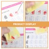 Mobestech Nail Art Practice Sheet 12Pcs Nail Art Book Design