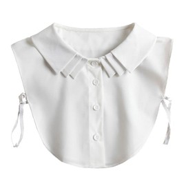 Joyci Pure White Detachable Dickey Peter Pan Shirt Fake Collar