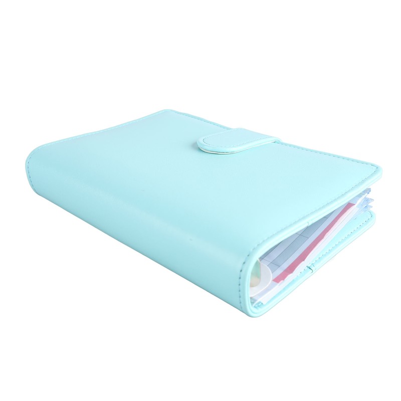 A6 PU Notebook Binder with Transparent Card Pocket Magnet Clasp