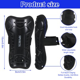 Kids Shin Guards,Shin Pads Games Leg Calf Protective Gear Reduce Shocks for Age 3-14 Youth and Kids Boys Girls Soccer Games Calf & Ankle Protection, Black
