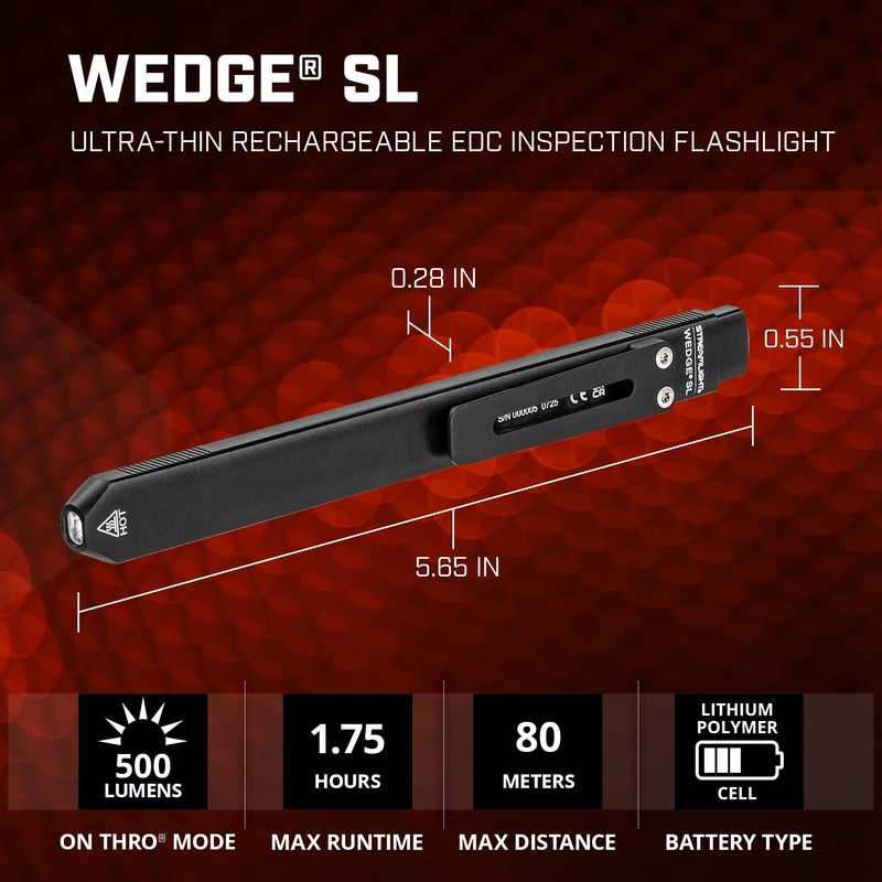 Streamlight 88840 Wedge SL - Bolígrafo de transporte diario, color
