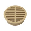 4" Outdoor Round Flat Drain Grate Cover (4, Tan)