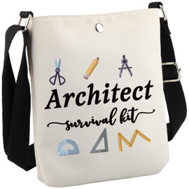 GJTIM Architecture Gifts Architecture Student Gift Architect Survival Kit Zipper Pouch Makeup Bag for Architects (Survival Architect CB)