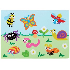 Baker Ross FC702 Beetle Sticker Rolls - 2 Rolls, 300 Stickers per Roll, Bulk Pack Stickers for Children