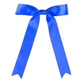Satin Ribbon Bows with Twist Tie, 6 x 10 Inch, 30 Pack, Gift Wrapping and Party Decorations (Royal Blue)