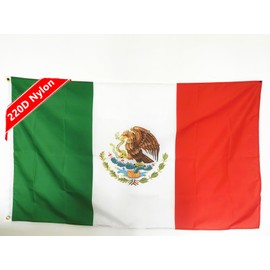 HVATLTL Mexico Flags 3x5FT,Heavy Duty 220D Nylon Flag, Vivid Colors,Mexican MX National Flags Banners with 2 Brass Grommets for Indoor Outdoor. (Mexico, 3x5)