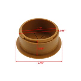 Xiaoyztan 2.46" Round Desktop Wiring Hole Cover ABS Plastic with Rubber Bushing Desk Grommet Wire Grommet Cable Cord Organization for 2.05 Inch Hole Brown 6 Pcs