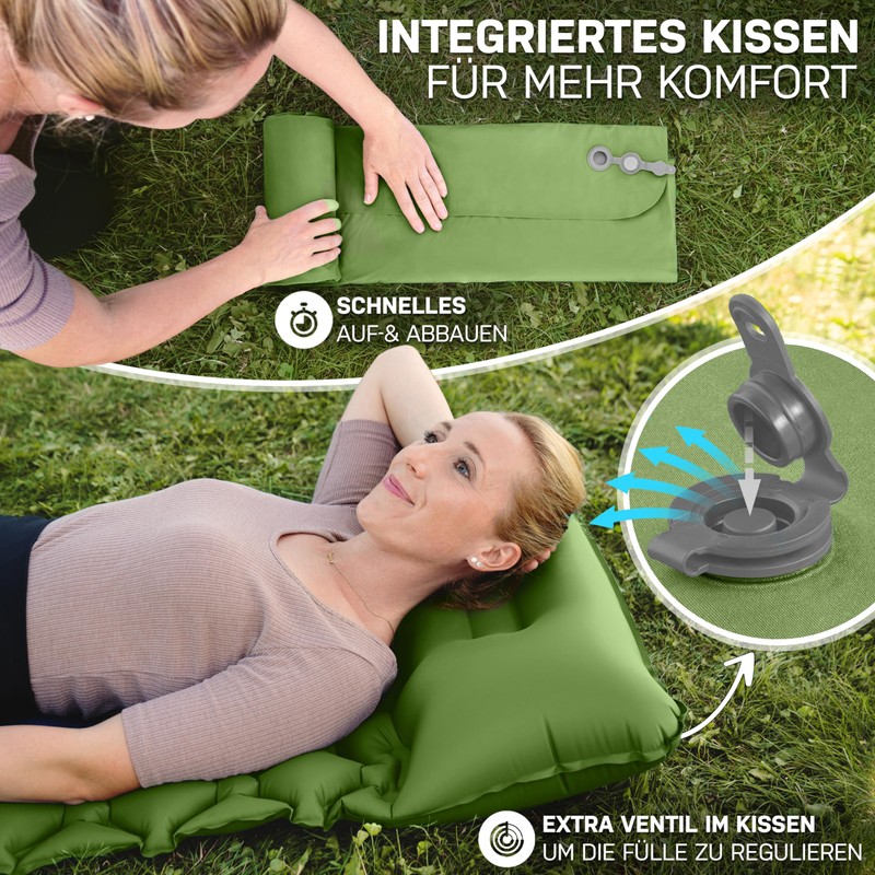 NORDBÄR® Camping Sleeping Mat Inflatable & Ultralight [With or without