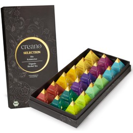 Creano Premium Organic Herbal Tea Gift Set "Organic Herbal Tea" – 18 Pyramid Tea Bags in 9 Different Varieties – 45 g – 2024