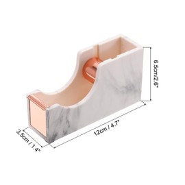 PATIKIL Tape Dispenser, Tape Dispenser Desk Cute Tape Desk Dispenser Holder Weighted Transparent Acrylic Weighted Marble Pattern Heavy for Tape Office Desktop, Rose Gold