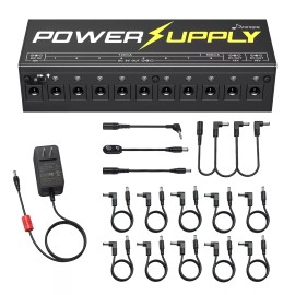 Donner DP-1 Effect Pedal Power Supply 10 Port 9V/12V/18V With Pedal Connect Lead