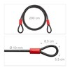Relaxdays Loop Cable 2 m for Bicycle & Luggage, Coated