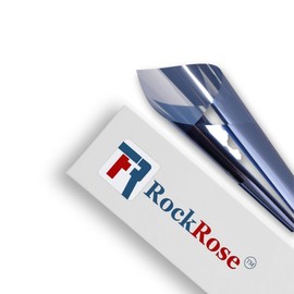 Rockrose Pet Building Tint Window Film - One Way Window Privacy Film for Home Offices - Adhesive Mirror Window Tint with UV Blocking - Size 24" X 15ft –Blue-Silver