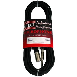 CBI Ultimate Series Male XLR to 1/4" TRS Guitar Instrument Cable, 15 Feet