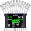 Maximm - Cable Ethernet CAT6 (1 pie), color blanco
