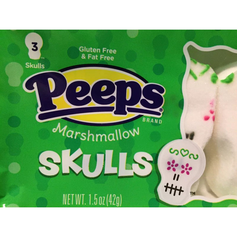 PEEPS BRAND Marshmallow Peeps - Pumpkins, Ghosts, Skulls - 1.5