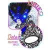 Urieo Masquerade Mask, Black Feathers Party Mask, Venetian Lace Masks