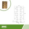 AMIG Double Hinge Accessories 3035 - 180 x 133.5 x