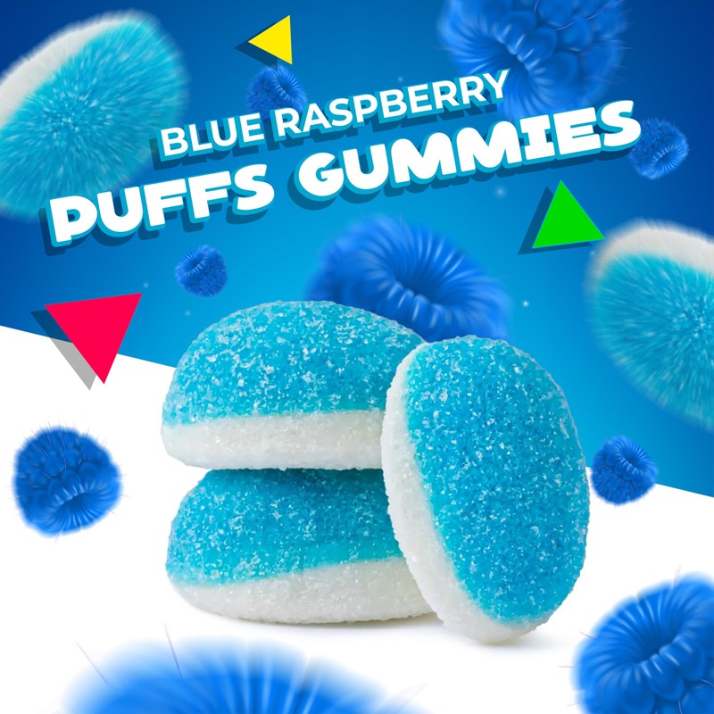 Blue Raspberry Puffs Gummies, It's a Boy Baby Shower Candy