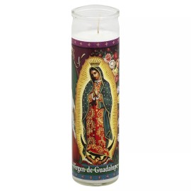 St. Jude Candle Virgin de Guadalupe White 1 ea (Pack Of 12)