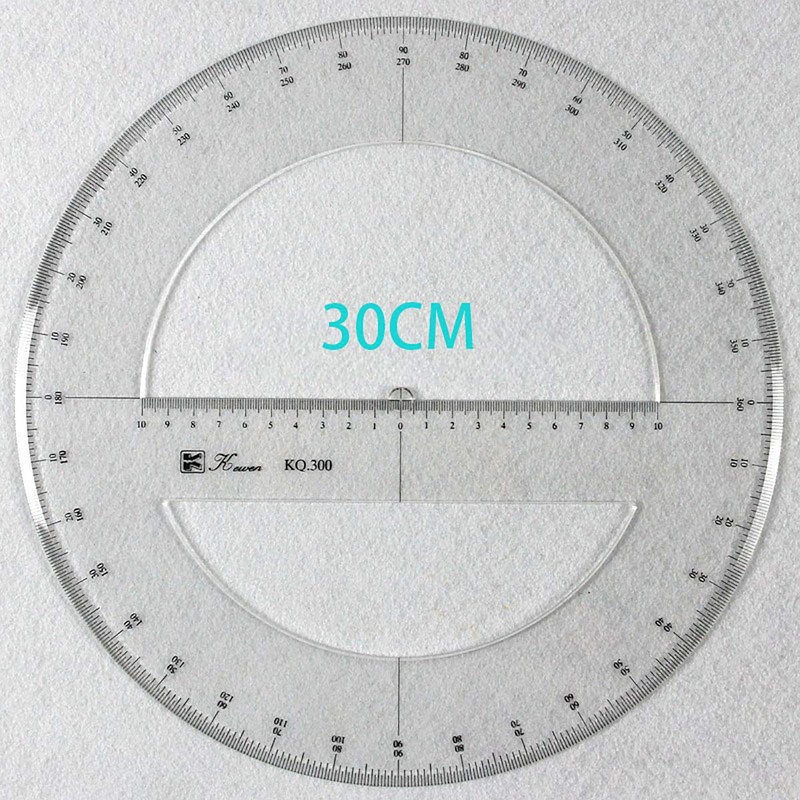 360 Degree Protractor Round Ruler Gauge Angular Drafting Tools Circle