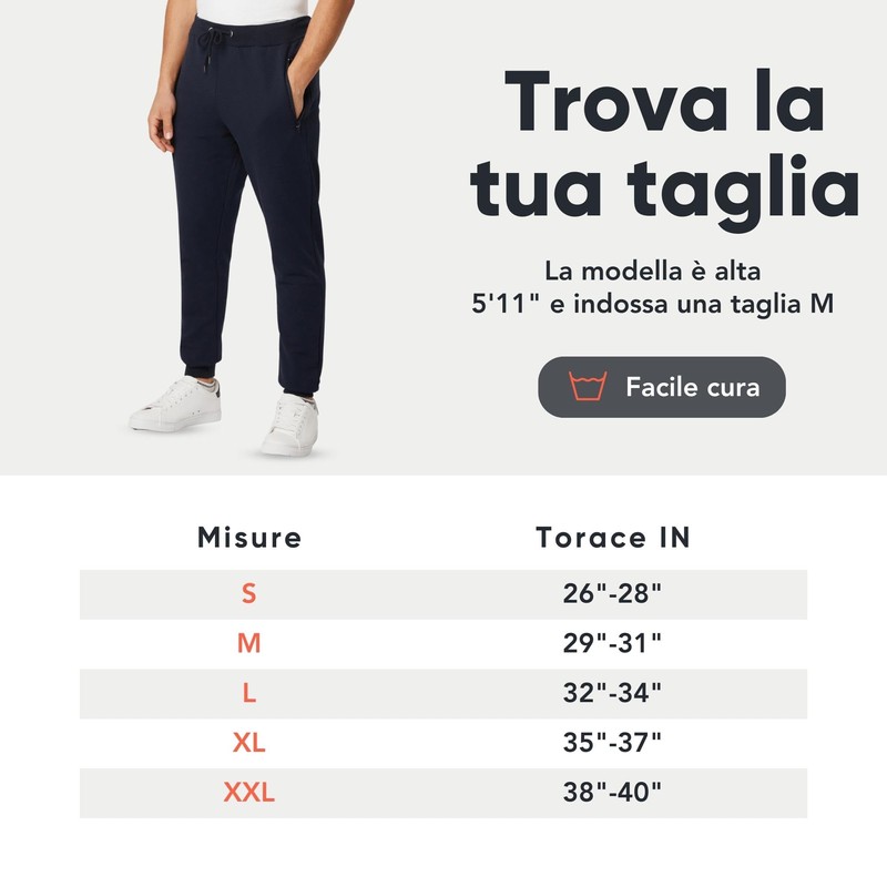FM London Pantaloni Tuta Uomo - con Tasche con Zip