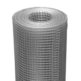 SEBOSS Hardware Cloth 1/4 inch Mesh 24'' x 50' 23 Gauge, Hot-dip Galvanized After Welding, Chicken Wire Mesh Roll Gopher Wire Garden Fence Snake Fencing