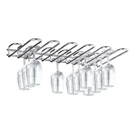 Paderno World Cuisine Chromed Steel Wall Mounted Glass Rack