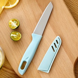 20-Piece Super Value Paring Knife Set - 10 Ultra-Sharp German Steel Fruit & Vegetable Knives with 10 Sheaths, PP Plastic Ergonomic Handle, Dishwasher Safe, Multi-Color Small Kitchen Peeling Knives.