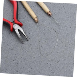 FOMIYES 4pcs Kit for Micro Ring Hair Extensions Pickup Buckle Extension Ring Tool Set Bending Pliers Loop Threader