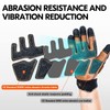 Vgo 1Pair Safety Leather Work Gloves,Mechanics Gloves,Impact Gloves,Anti-Vibration Gloves,Rigger Gloves,Heavy