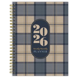 2026 Classic Plaid Medium Weekly Monthly Planner