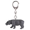 Mojo 387489 Hippo Animal Figure Keychain, gray
