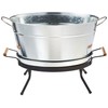 Tablecraft Beverage Tub Set, 6 Gallon, Galvanized/Black