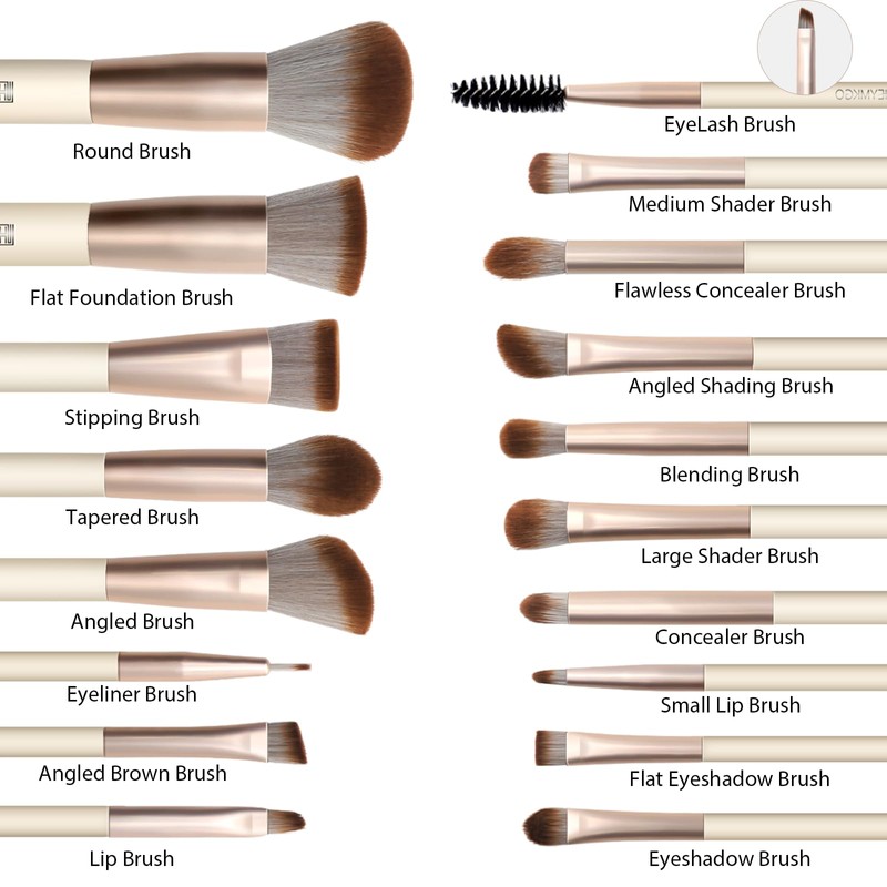 Makeup Brushes HEYMKGO Makeup Brush Set Professional 18 Pcs Make