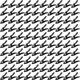 100 pcs. 2" Inch Spring Metal Clamps wholesale Bulk - All Black