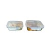 Felio 20717 Heat Resistant Food Container, 2 Divided L32.8 fl